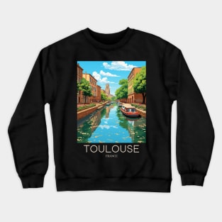 A Pop Art Travel Print of Toulouse - France Crewneck Sweatshirt